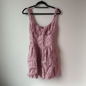 Reformation Daria Linen Dress Pink - Size 8